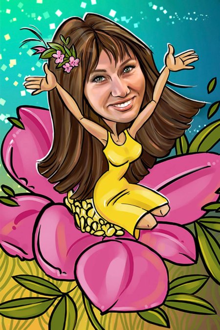 Шарж девушка