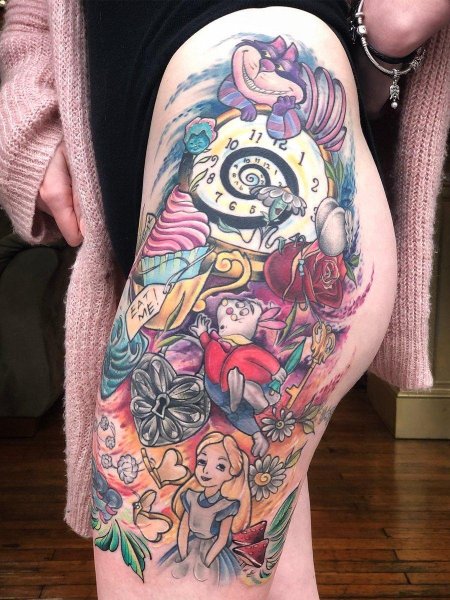 Татуировка алиса в стране чудес