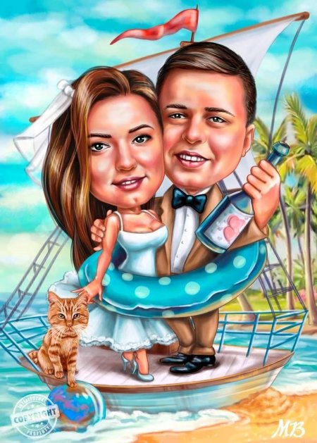 Свадебный шарж