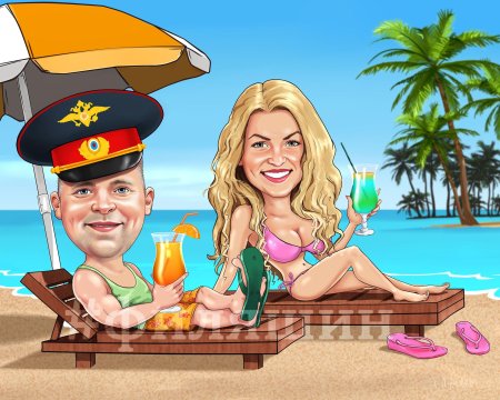 Шарж на море