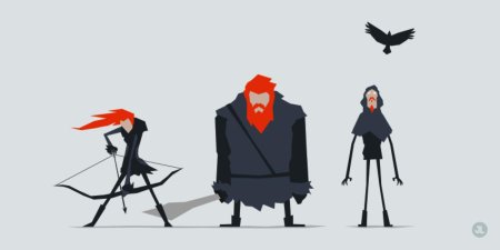 Персонажи в стиле минимализм