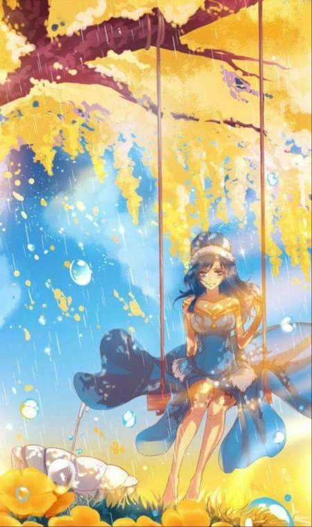 Девушка на качели