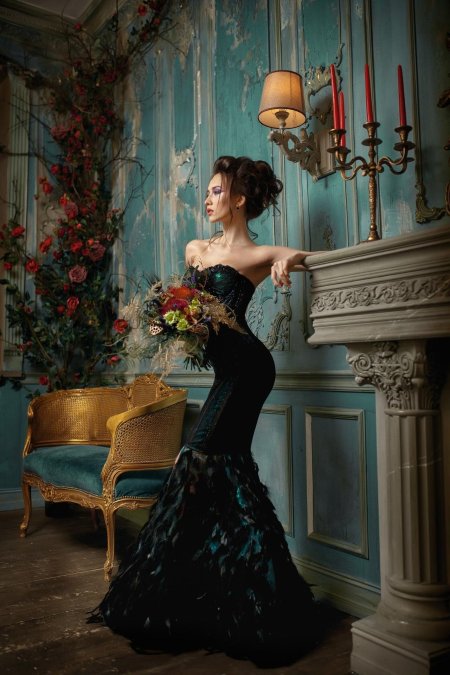 Фотосессия в вечернем платье
