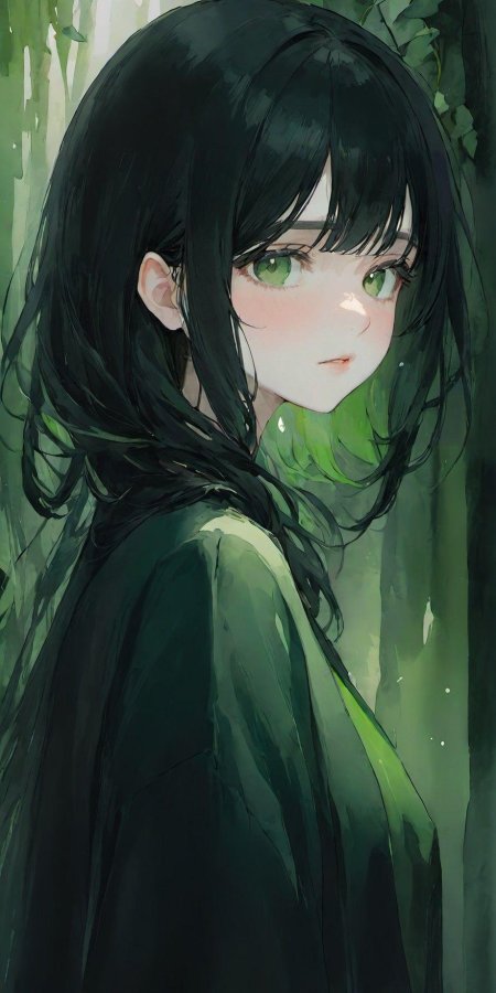 Зеленые глаза аниме