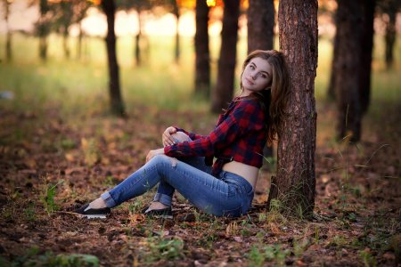 Позы для фотосессии в лесу