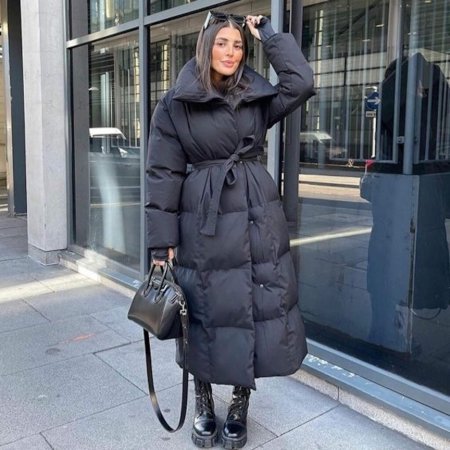 Пуховик длинный