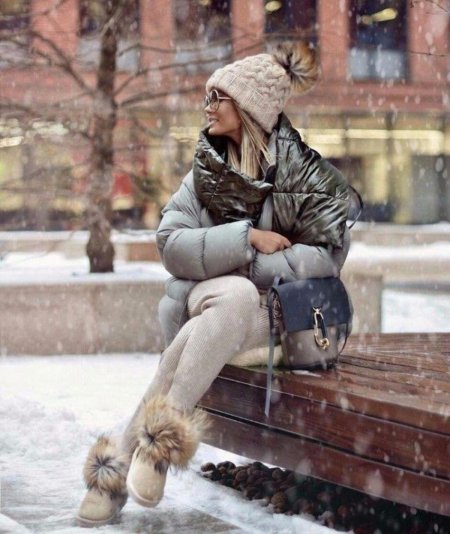 Зимние образы с пуховиками