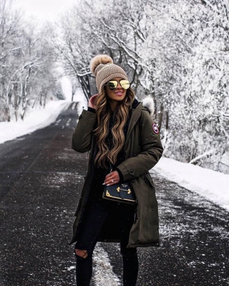 Парка женская модная зимняя -