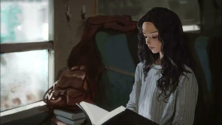 Девушка с книгами