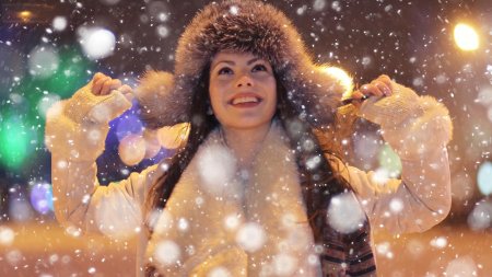 Зима девушка