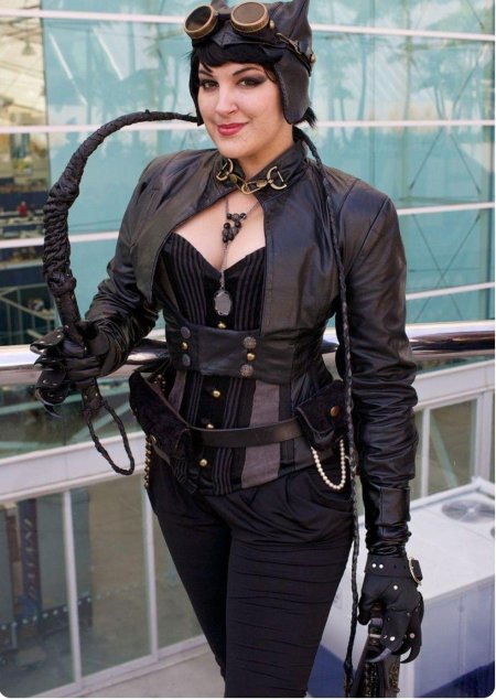 Костюм женщины кошки в стиле стимпанк
