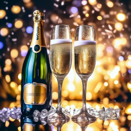Открытки с шампанским