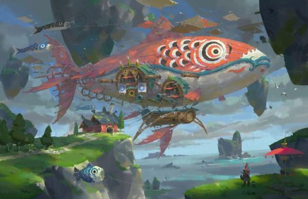Concept art fishing shop