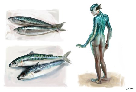 Человек рыба арт