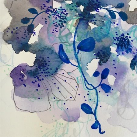 Абстрактная живопись акварелью