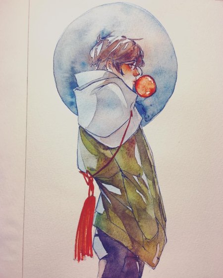 Аниме акварелью