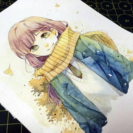 Аниме акварелью