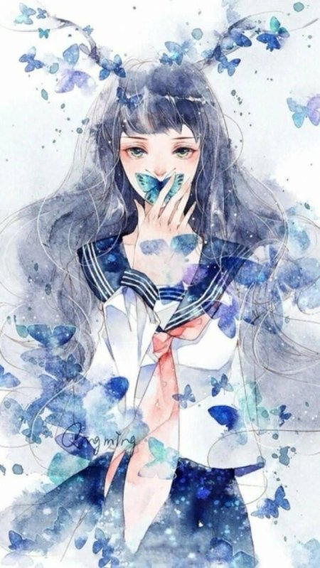 Аниме акварелью