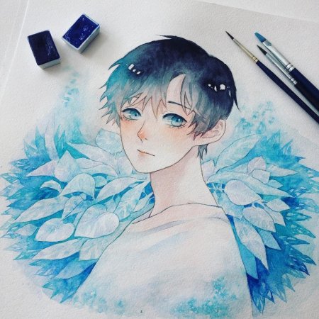 Аниме акварелью