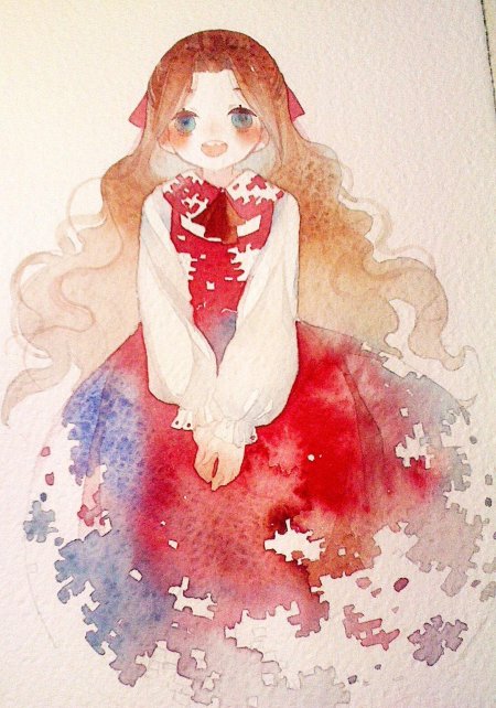 Аниме акварелью