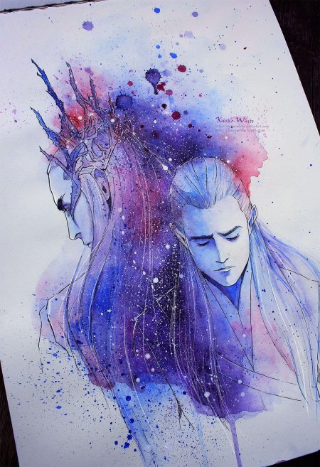 Леголас акварель