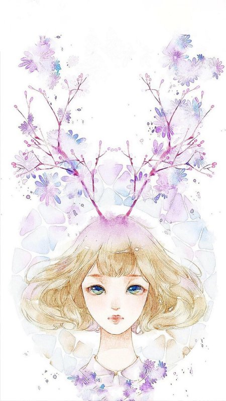 Аниме акварелью