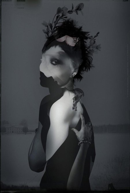 Девушка с татуировкой дракона руни мара арт