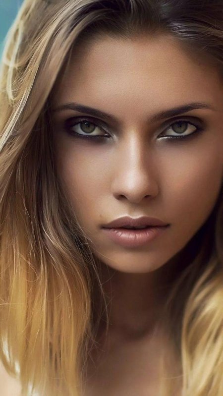 Красивое женское лицо