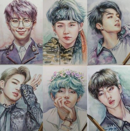 Участники группы бтс арт
