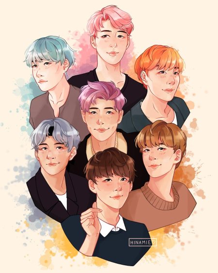 Группа бтс мультяшные