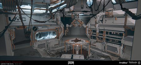 Концепт арт sci fi лаборатория