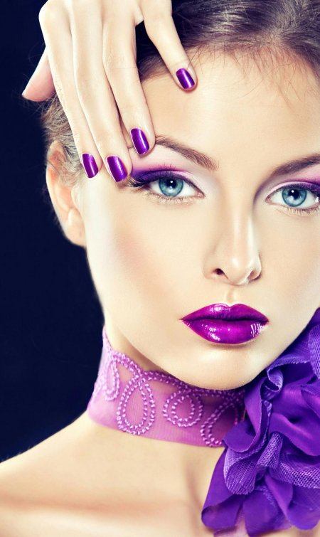 Фиолетовый макияж