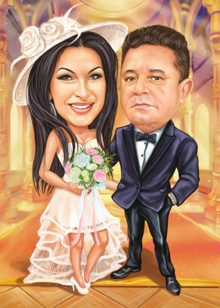 Шарж на свадьбу