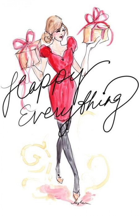 Модные иллюстрации подарок