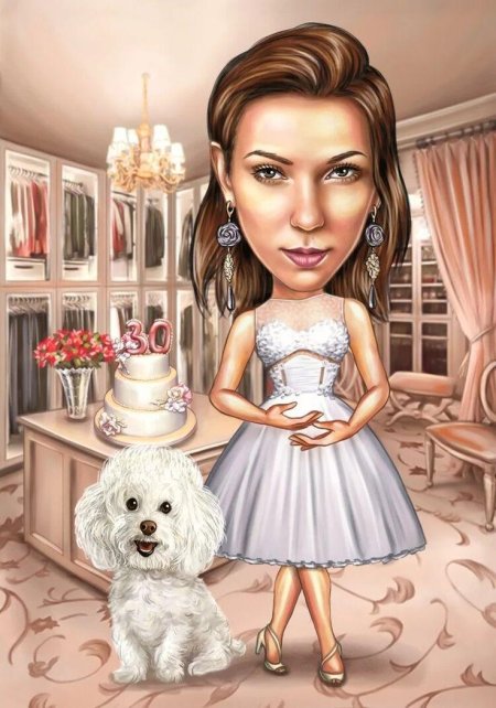 Шарж девушка