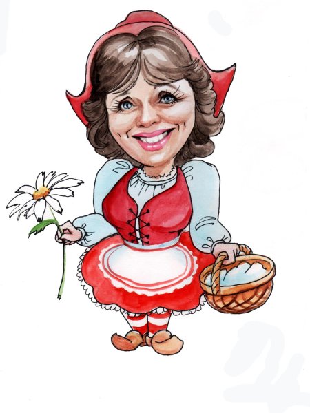 Девушка шарж