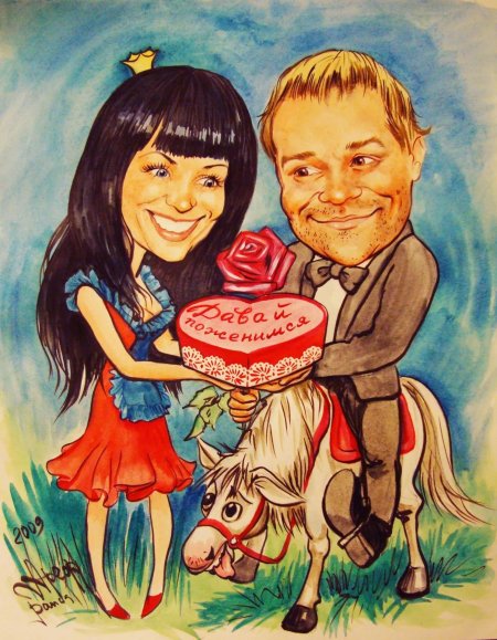 Свадебный шарж