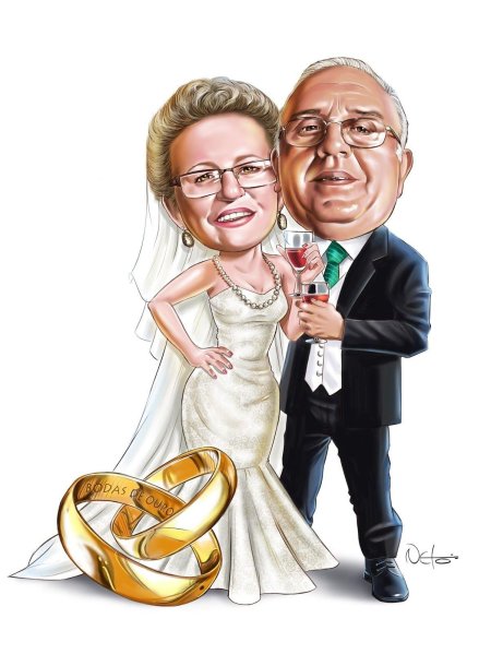 Шарж на свадьбу