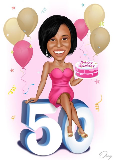 Шарж женщина