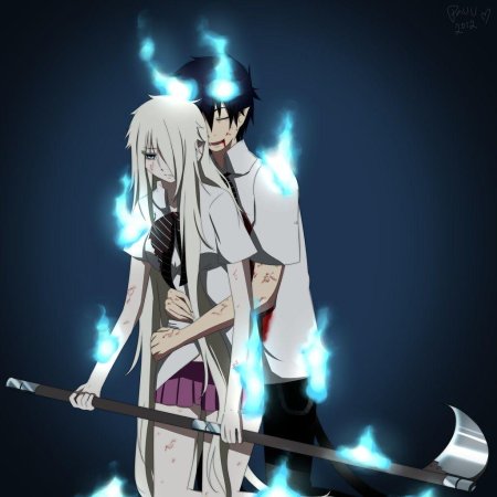 Аниме синий экзорцист аура шимизу