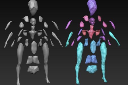 Stylized female basemesh