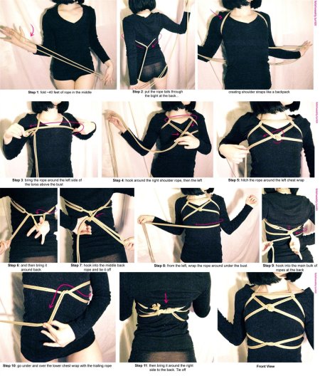 Узел пентаграмма шибари