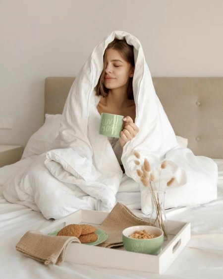 Фотосессия в одеяле