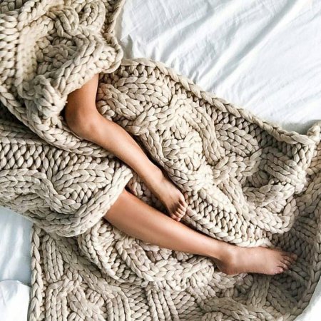 Плед вязаный