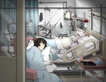 Чуя и дазай в больнице