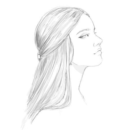 Рисунки карандашом девушки с боку