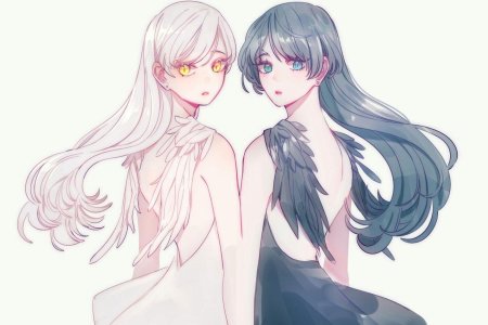 Аниме девушка ангел