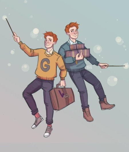Фред и джордж уизли арт