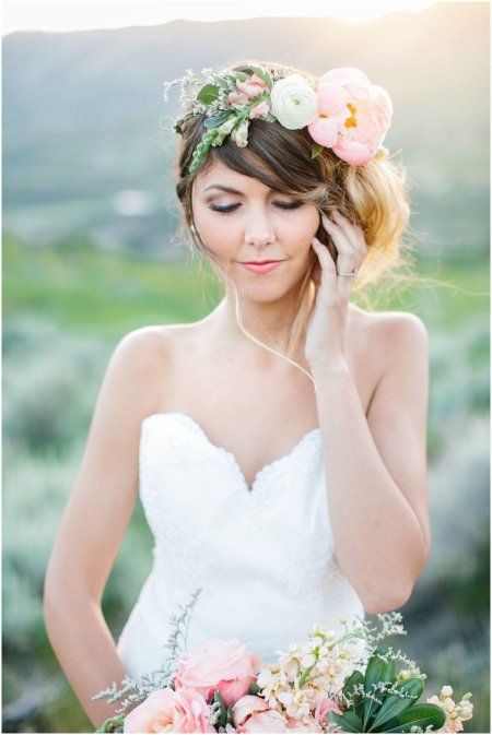 Свадебный образ с венком