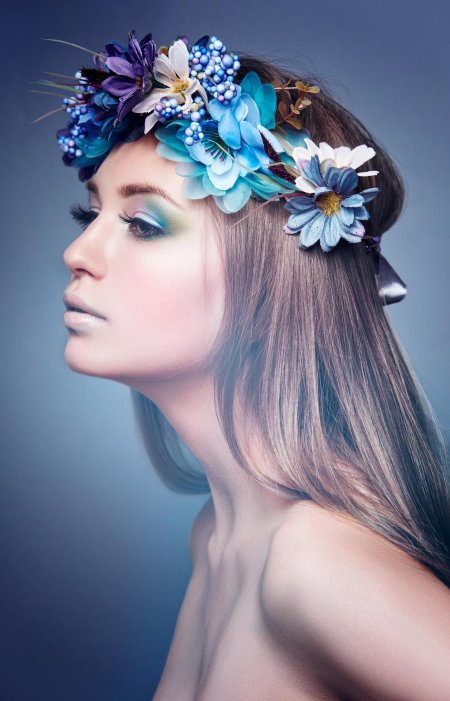 Макияж с цветами